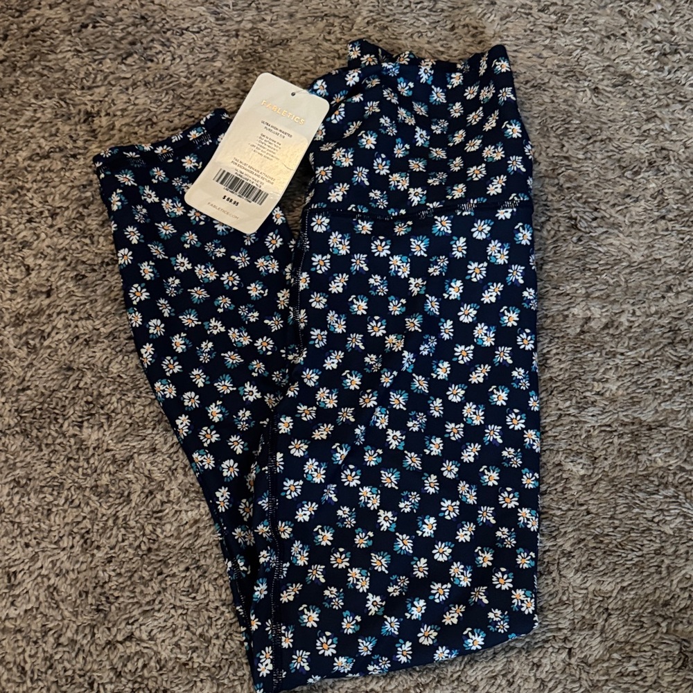 Fabletics Navy Floral Leggings